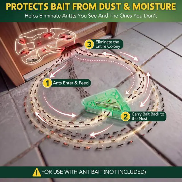 Alt view image 6 of 7 - 8 Pack Ant Bait Stations Refillable, Indoor and Outdoor Use