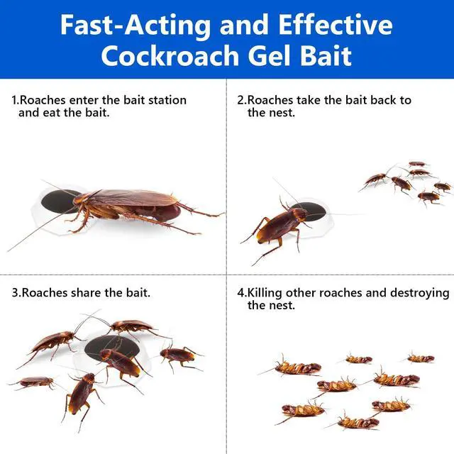 Alt view image 5 of 7 - 48Pack Roach Gel Bait,Roach Repellent for Home - Fast Acting Cockroach Killer Gel,Roach Killer Indoor Infestation Solution,Long Lasting Natural Roaches Control for Kitchen, Bathroom, Garage