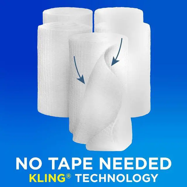 Alt view image 2 of 6 - Brand of First Aid Products Flexible Rolled Gauze Dressing for Minor Wound Care, Soft Padding and Instant Absorption, 4 Inches by 2.5 Yards, 3 Pack