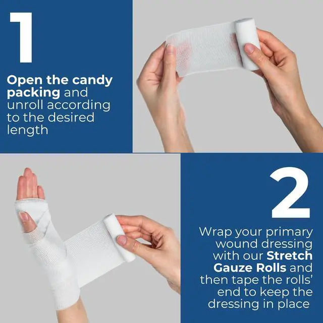 Alt view image 5 of 5 - Gauze Rolls 3 inch 36 Rolls Premium Quality Lint and Latex-Free Rolled Gauze 3 inches x 4.1 Yards - Conforming Stretch Bandages Designed for Effective Wound Care & Comfort