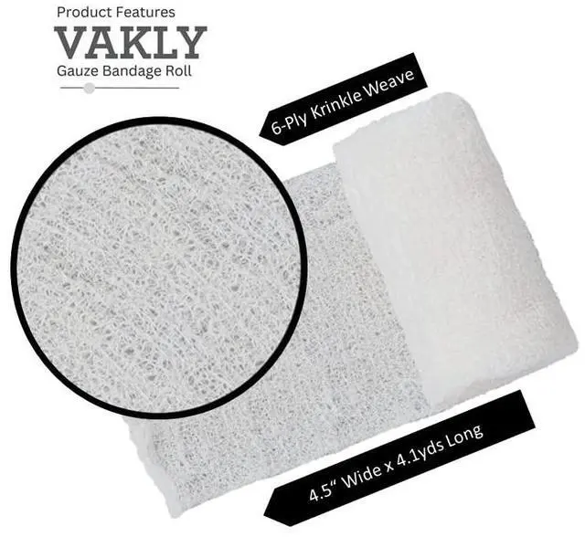 Alt view image 4 of 7 - Sterile Kerlix Krinkle Gauze Rolls 4.5x4.1 yd 6-Ply Cotton, 5 Pack