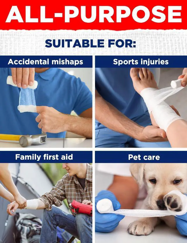 Alt view image 6 of 7 - Medical Gauze Rolls 20pk 4" x4.1yd Soft and Breathable Gauze Bandage