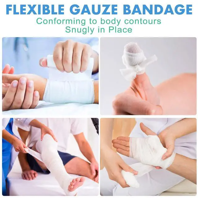 Alt view image 4 of 7 - Gauze Rolls, 4 Inch x 4.1 Yards, Conforming Stretch Gauze Bandage