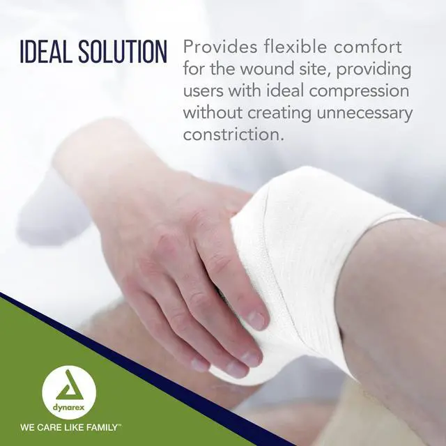 Alt view image 4 of 7 - Stretch Gauze Bandages, 4" x 4.1 yds, Non-Sterile & Latex-Free, Wound Care in Medical and Home Environments, 1 Box of 12 Dynarex Stretch Gauze Bandages