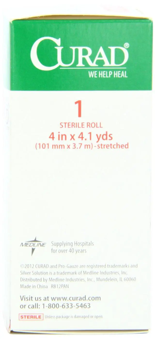Alt view image 2 of 4 - Cotton Stretch Gauze Bandage Roll, 4-Inch x 4.1-Yard Roll, Box of 1