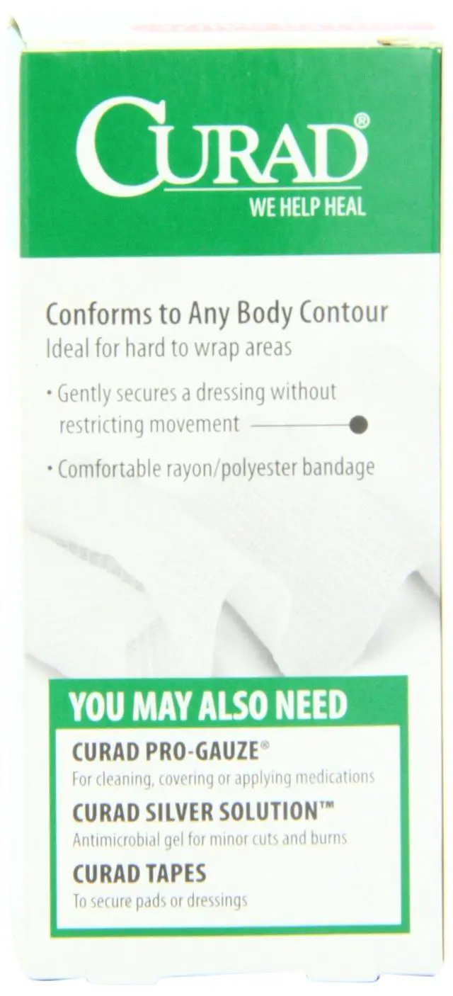 Alt view image 3 of 4 - Cotton Stretch Gauze Bandage Roll, 4-Inch x 4.1-Yard Roll, Box of 1
