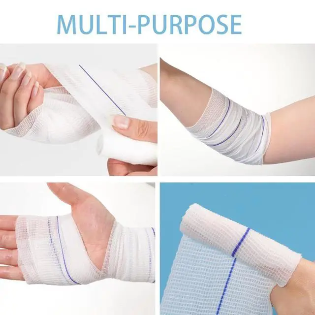 Alt view image 7 of 7 - Gauze Bandage Rolls 24 Pack for Dressing All Types of Wounds Individually 3in x 4.1yd Breathable Conforming Stretch Gauze Wrap