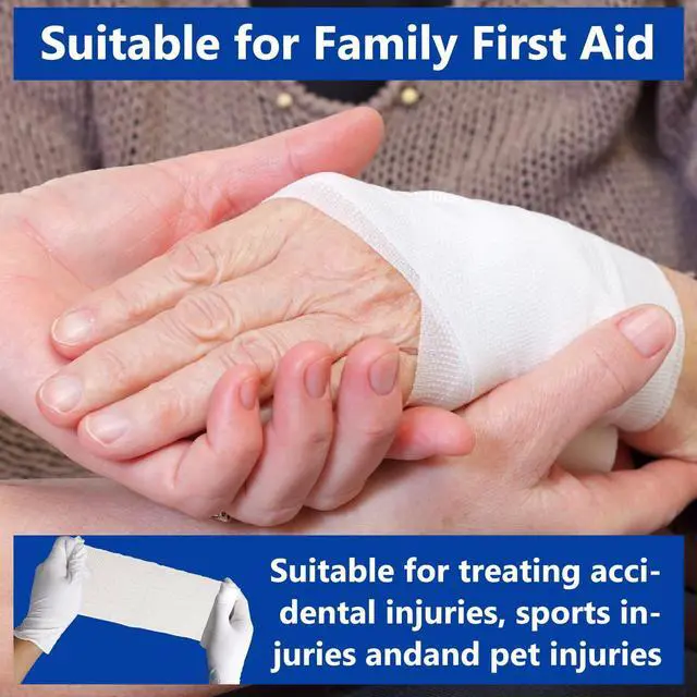 Alt view image 6 of 6 - 24 Pack Gauze Rolls, 4 in x 4.1 Yards, Premium Gauze Wrap Roll for Wounds, Bandage Wrap Rolled Gauzes, Mummy Wraps, Individually Wrapped