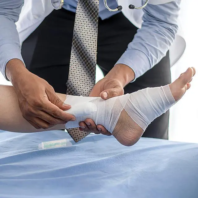 Alt view image 3 of 7 - Conforming Bandage, 4 x 5 Yards Stretched, 24-Pack Gauze Bandage Rolls with Bonus Tape + Scissors, First Aid Supplies, Non-Sterile