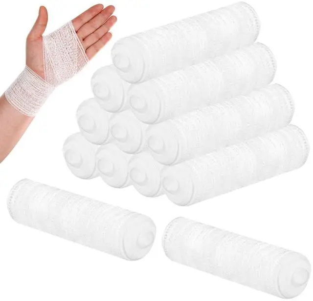 Main image of Conforming Stretch Gauze Bandages 4 in x 2.1 Yards Stretched Dressing Wrap Breathable Gauze Bandage Roll for Wound Care 12 Rolls