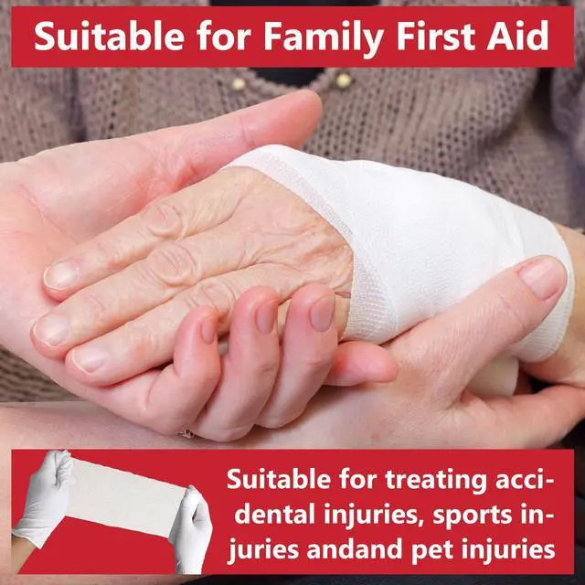 Alt view image 6 of 6 - 40 Pack Gauze Rolls, 3 in x 4.1 Yards, Premium Gauze Wrap Roll for Wounds, Bandage Wrap Rolled Gauzes, Mummy Wraps, Individually Wrapped