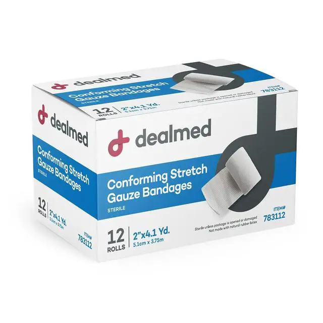 Alt view image 2 of 7 - 2 in Sterile Stretch Gauze Bandage - Latex Free - 12 Rolls