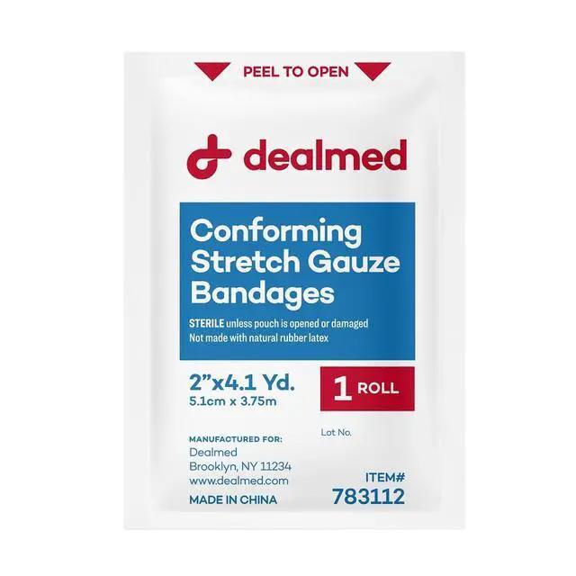 Alt view image 3 of 7 - 2 in Sterile Stretch Gauze Bandage - Latex Free - 12 Rolls
