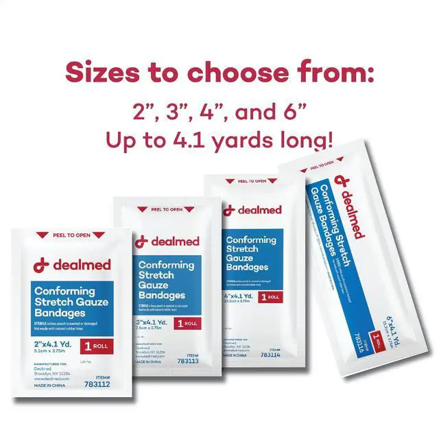 Alt view image 7 of 7 - 2 in Sterile Stretch Gauze Bandage - Latex Free - 12 Rolls