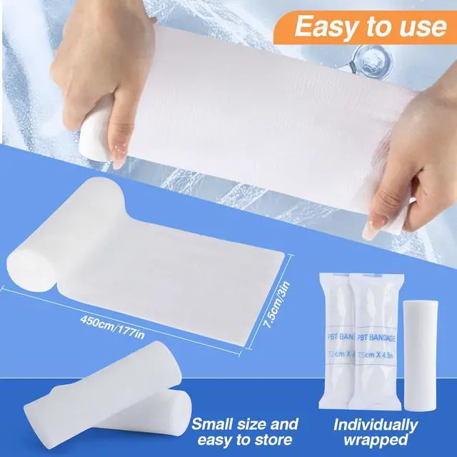 Alt view image 7 of 7 - 15PACK Gauze Rolls Bandages - 3 in x 4.9 Yards Rolled Gauze Wrap