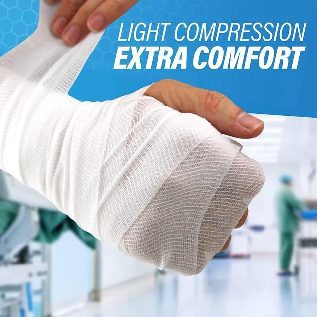 Alt view image 5 of 6 - Gauze Rolls Rolled Gauze- Medical Tape Included - Flexible, Stretchable 3 x 4.1 Yards Bandage Wrap for Wound Dressing 20 Rolls.