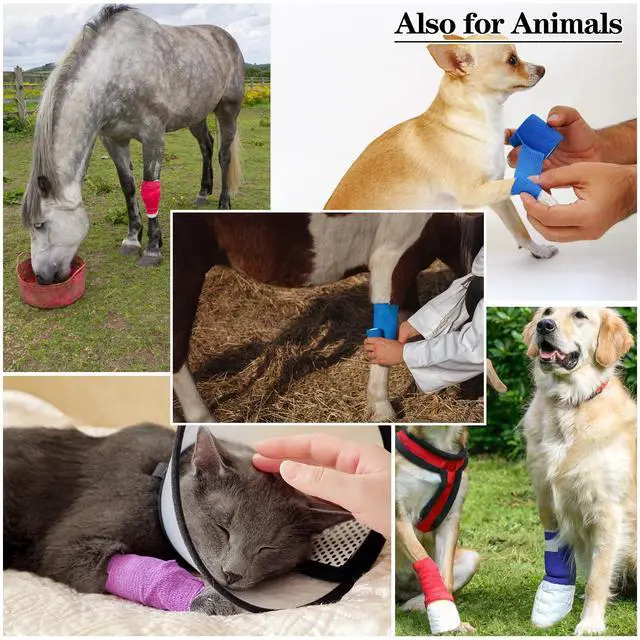 Alt view image 5 of 7 - 2" Self Adhesive Bandage Wraps, 6pcs 5 Yard Breathable Elastic Wraps, Skin Color Vet Wraps