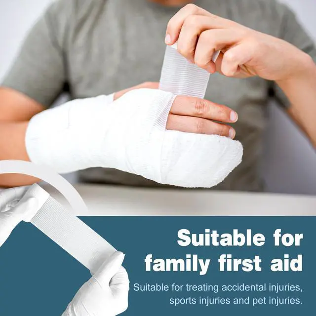 Alt view image 5 of 6 - 20 Pack Gauze Rolls Bandages, 2 in x 4.1 Yards, Premium Medical Supplies & First Aid Supplies, Bandage Wrap Vet Wrap