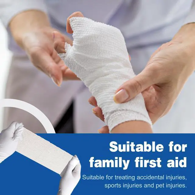 Alt view image 6 of 7 - 25 Pack Gauze Rolls Bandages, 3 in x 4.1 Yards, Premium Medical Supplies & First Aid Supplies, Bandage Wrap Vet Wrap, Mummy Wraps