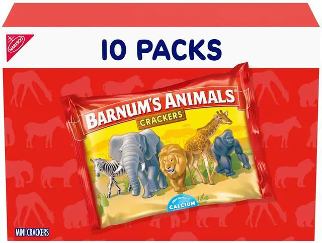 Main image of Original Animal Crackers, Kids Snacks, 10 Snack Packs