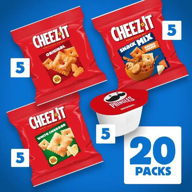 Alt view image 5 of 7 - Pringles Variety Pack Snacks, Lunch Snacks, Family Size (20 Packs)