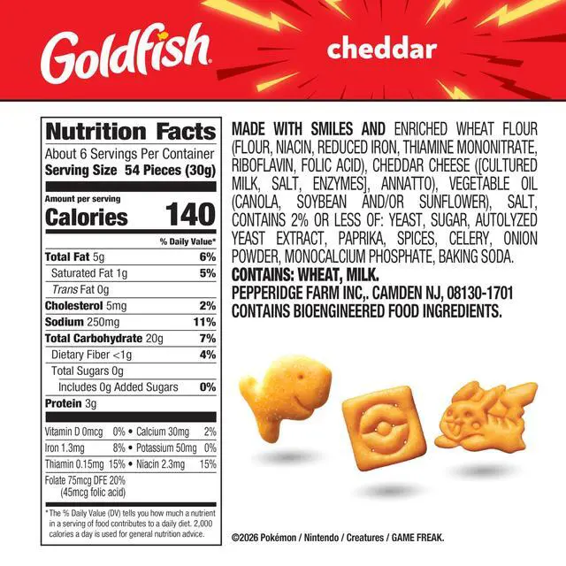 Alt view image 2 of 6 - Pokémon Cheddar Cheese Crackers, 6.6 Oz Bag (Pack of 3)