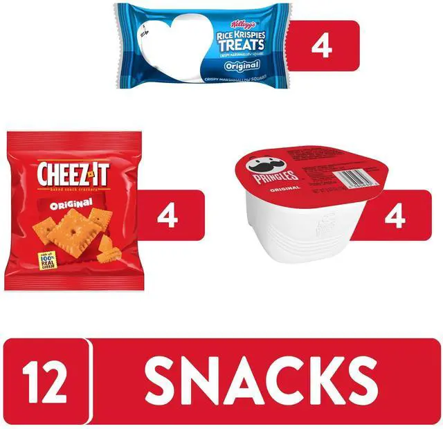 Alt view image 4 of 7 - Pringles, Rice Krispies Treats, Lunch Snacks, Sweet and Salty Variety Pack 9.8oz Box (12 Packs)