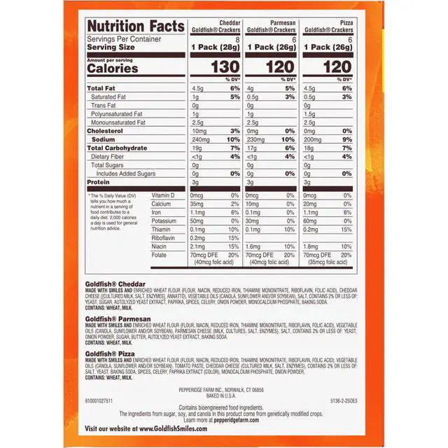 Alt view image 7 of 7 - Crackers Say Cheeeese Variety Pack with Cheddar, Pizza and Parmesan, Snack Packs, 20 Ct (18.8 Ounces)