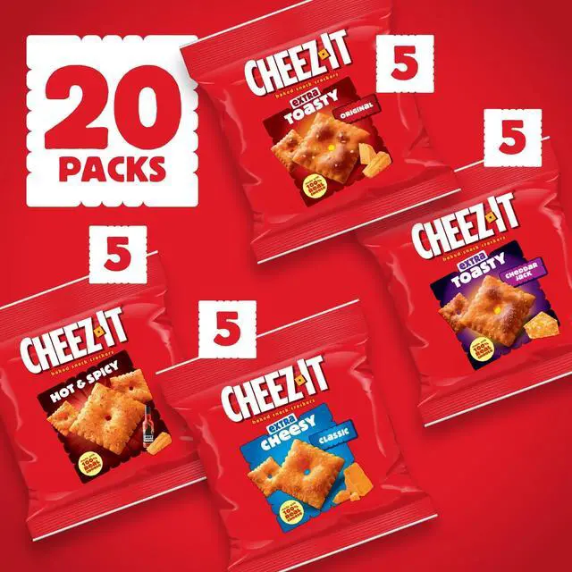 Alt view image 5 of 7 - Variety Pack Baked Snack Crackers, Lunch Snacks (20 Packs)