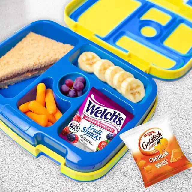 Alt view image 3 of 5 - Goldfish and Fruit Snacks for Back to School, 1 Box of Goldfish Cheddar Cheese Snack Packs (20 Count) and 1 Box of Welchs Berries N Cherries Fruit Snack Packs (40 Count)