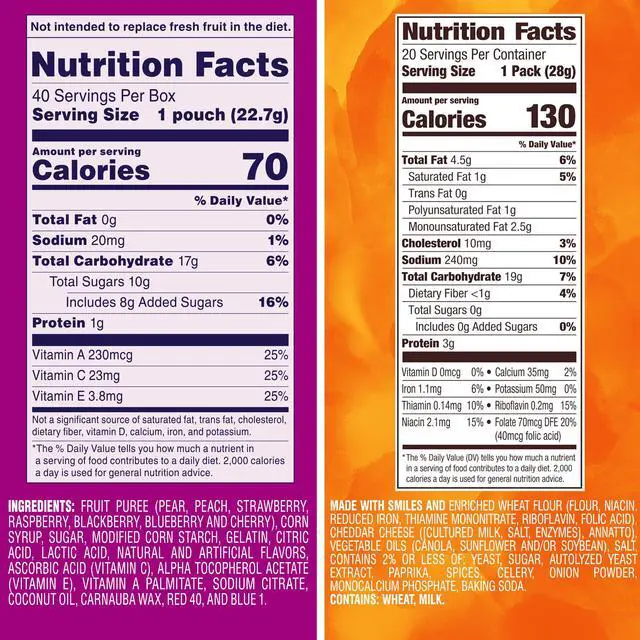 Alt view image 5 of 5 - Goldfish and Fruit Snacks for Back to School, 1 Box of Goldfish Cheddar Cheese Snack Packs (20 Count) and 1 Box of Welchs Berries N Cherries Fruit Snack Packs (40 Count)