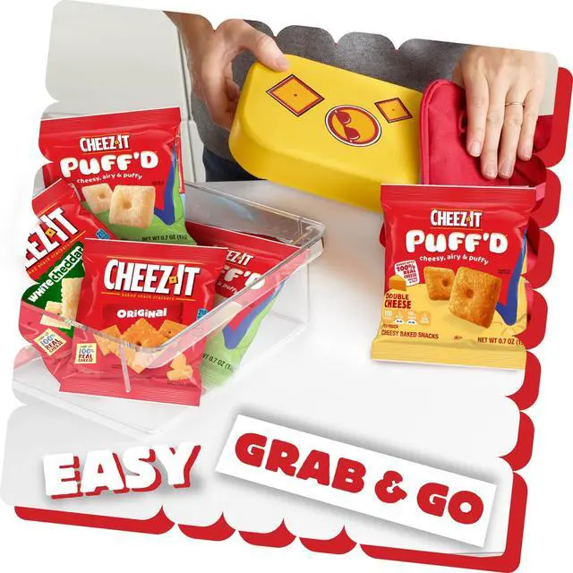 Alt view image 5 of 7 - Cheese Crackers, Baked Snack Crackers, Office and Kids Snacks, Variety Pack, 17.72oz Box (20 Pouches)