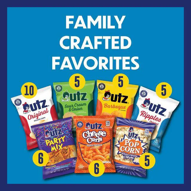 Alt view image 2 of 7 - Snack Variety Pack Individual Snacks, Includes Potato Chips, Cheese Curls, Popcorn, and Party Mix, Crunchy Travel Snacks for Lunches, Vending Machines, and Enjoying on the Go (Pack of 42)