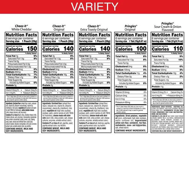 Alt view image 2 of 7 - Pringles, Salty Snacks, Party Size, Variety Pack, 26.58oz Box (30 Packs)