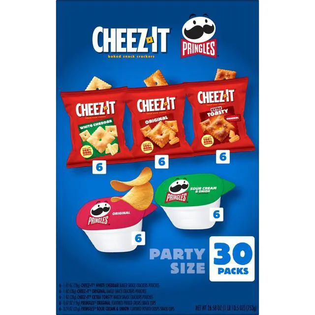 Alt view image 4 of 7 - Pringles, Salty Snacks, Party Size, Variety Pack, 26.58oz Box (30 Packs)