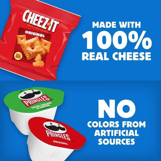 Alt view image 4 of 7 - Cheez-It and Pringles Snacks, Grab and Go, Variety Pack, 17.04oz Box (20 Count)