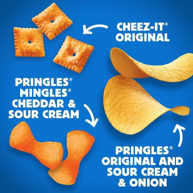 Alt view image 6 of 7 - Cheez-It and Pringles Snacks, Grab and Go, Variety Pack, 17.04oz Box (20 Count)