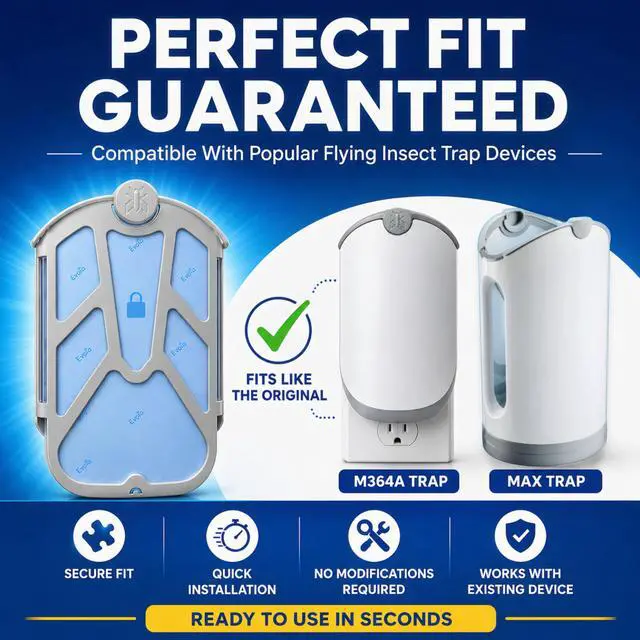 Alt view image 2 of 7 - 4 Pack Flying Insect Trap Refills - Compatible with Zevo Flying Insect Trap M364, M364A & MAX Bases - Fruit Fly, Gnat, Bug & Mosquito Catcher Replacement Cartridges