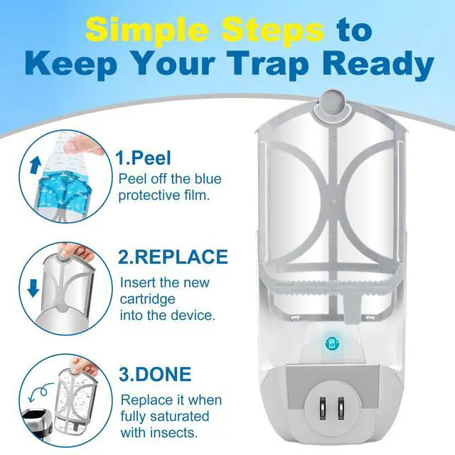 Alt view image 2 of 6 - 16 Pack Flying Trap Refills Compatible with Flying Insect Trap Refill, Insect Replacement Kit for M364 M364A and Max Fully Compatible Size
