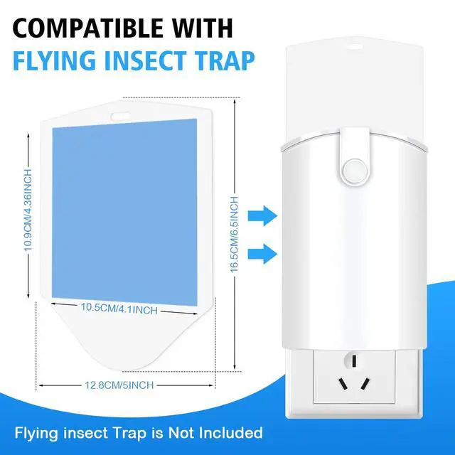Alt view image 2 of 7 - 15 Pack Flying Insect Trap Refills Compatible with Osvdo Plug-in Device, Fruit Fly Traps for Indoors Refill Kit, No Device, Glue Board Insect Catcher for Mosquito (Classic)