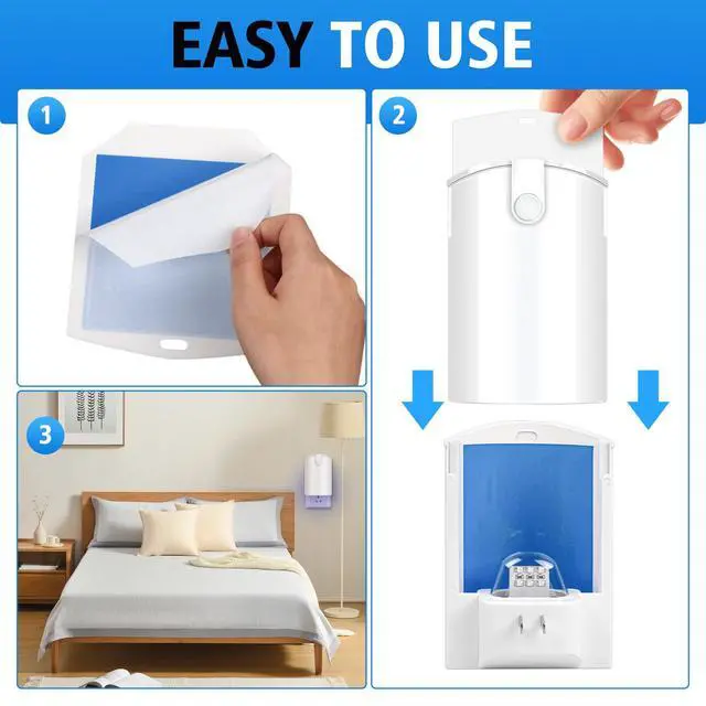 Alt view image 5 of 7 - 15 Pack Flying Insect Trap Refills Compatible with Osvdo Plug-in Device, Fruit Fly Traps for Indoors Refill Kit, No Device, Glue Board Insect Catcher for Mosquito (Classic)