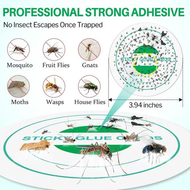 Alt view image 4 of 7 - 20 Pack Glue Trap Refill Pads Compatible with STEM Flying Insect Fan Trap, 3.94 Inches Replacement Glue Boards, Sticky Pads Insect Catcher for Indoor Fly Mosquito Bug Control