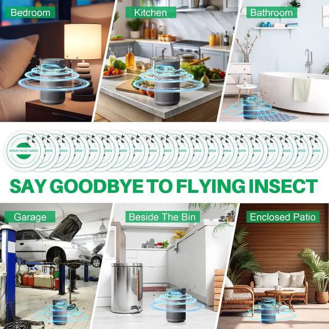 Alt view image 6 of 7 - 20 Pack Glue Trap Refill Pads Compatible with STEM Flying Insect Fan Trap, 3.94 Inches Replacement Glue Boards, Sticky Pads Insect Catcher for Indoor Fly Mosquito Bug Control