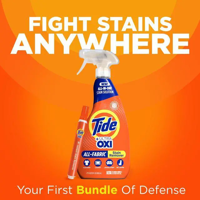 Alt view image 2 of 7 - Laundry Stain Remover Spray with Oxi plus Travel Size Stain Remover Pen, Spot Cleaner for Clothes, Fabric, Upholstery, Carpet, Grease & Tough Stains, 22 Fl Oz Spray + 1 Stain Pen
