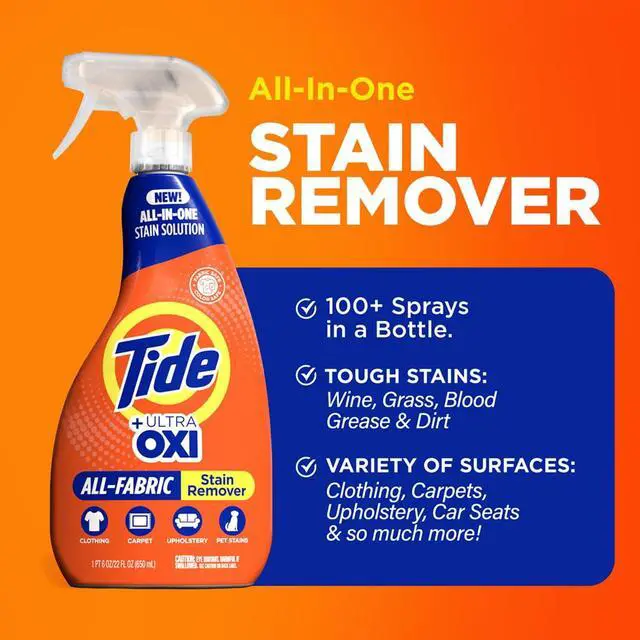 Alt view image 5 of 7 - Laundry Stain Remover Spray with Oxi plus Travel Size Stain Remover Pen, Spot Cleaner for Clothes, Fabric, Upholstery, Carpet, Grease & Tough Stains, 22 Fl Oz Spray + 1 Stain Pen