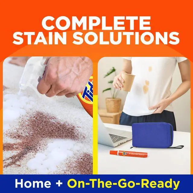 Alt view image 4 of 7 - Laundry Stain Remover Spray with Oxi plus Travel Size Stain Remover Pen, Spot Cleaner for Clothes, Fabric, Upholstery, Carpet, Grease & Tough Stains, 22 Fl Oz Spray + 1 Stain Pen