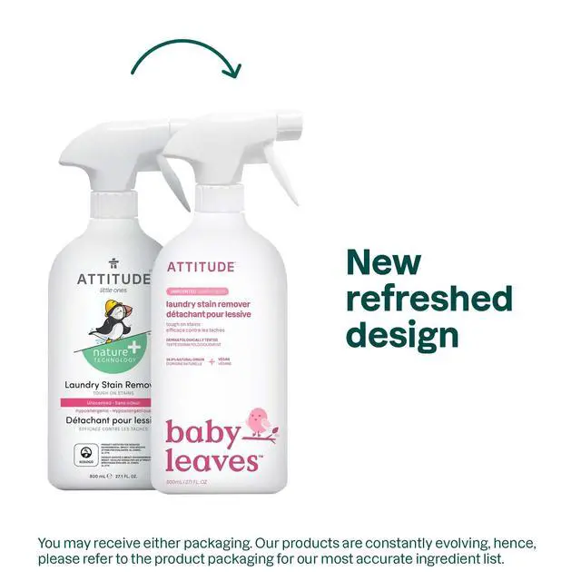 Alt view image 2 of 6 - Baby Laundry Stain Remover, Plant and Mineral-Based Ingredients, Vegan and Cruelty-free Household Products, Unscented, 27.1 Fl Oz