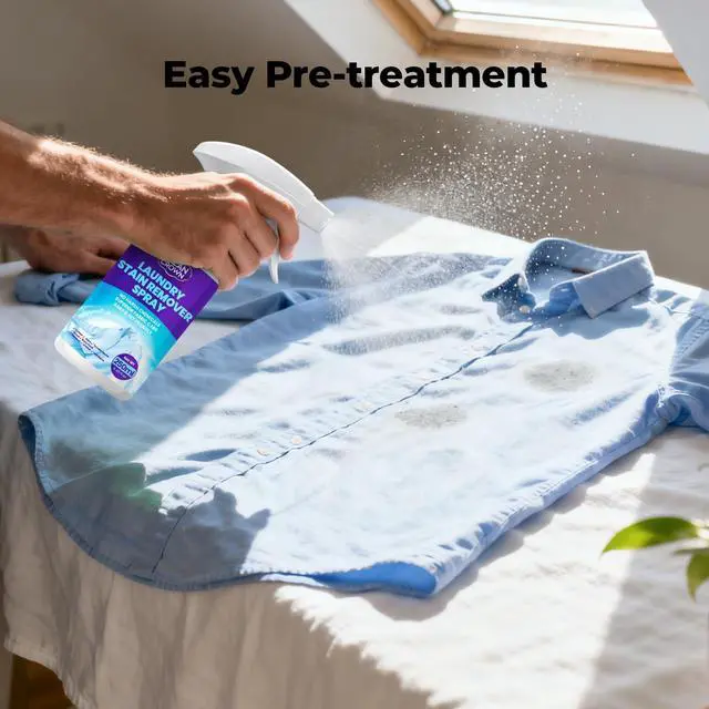 Alt view image 5 of 7 - Laundry Stain Remover Spray (8.45 Fl oz), Spray and Wash Stain Remover for Clothes, Effective on Grease, Coffee, Juice, Baby Food, Formula, Tomato Sauce & Blood, Baby Clothing