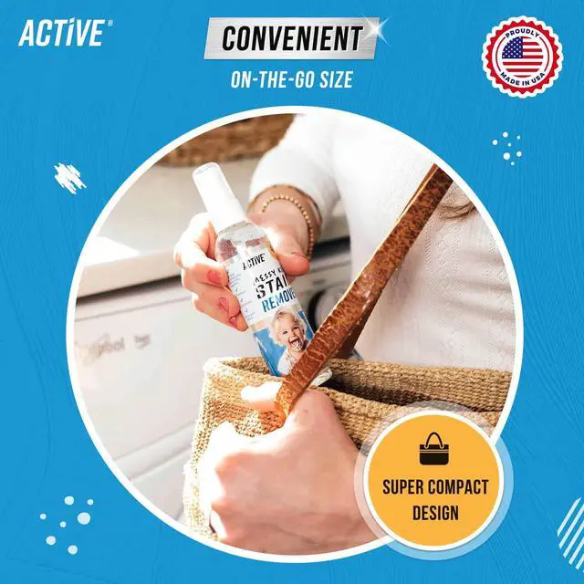 Alt view image 3 of 5 - Messy Kids Stain Remover Spray - Laundry Spot Cleaner, Natural Stain Treater Spray for Baby Clothes Fabric, Toddler Clothing, Rescue Mess Removal for Food, Oil Stains, Great for Travel - 4 oz