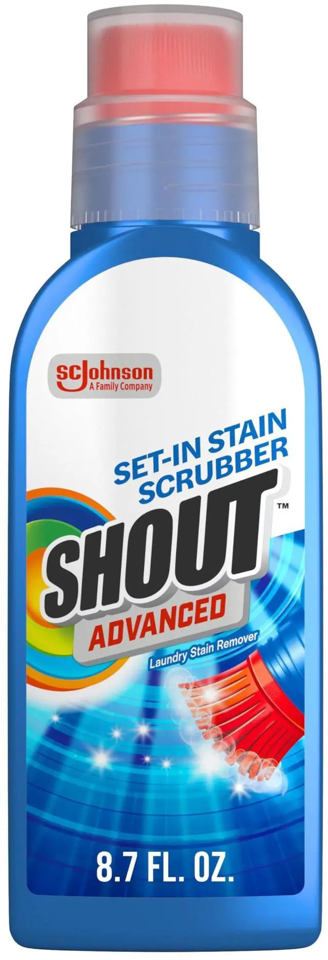 Main image of Advanced Stain Remover Gel for Clothes Laundry, Ultra Concentrated Gel with Built-in Scrubber Brush for Deep Set-In stains, 8.7oz